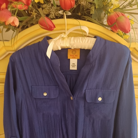 Ruby Rd. Petite M Button Down - Picture 3 of 3